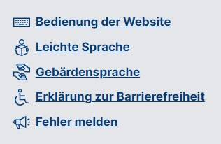 Linkübersicht Barrierefreiheit